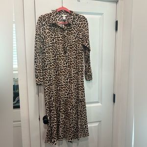 H&M midis cheetah dress